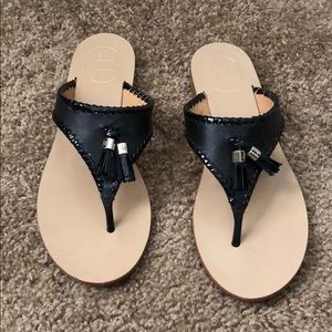 Jack Rogers Alana Leather Tassel Sandals
